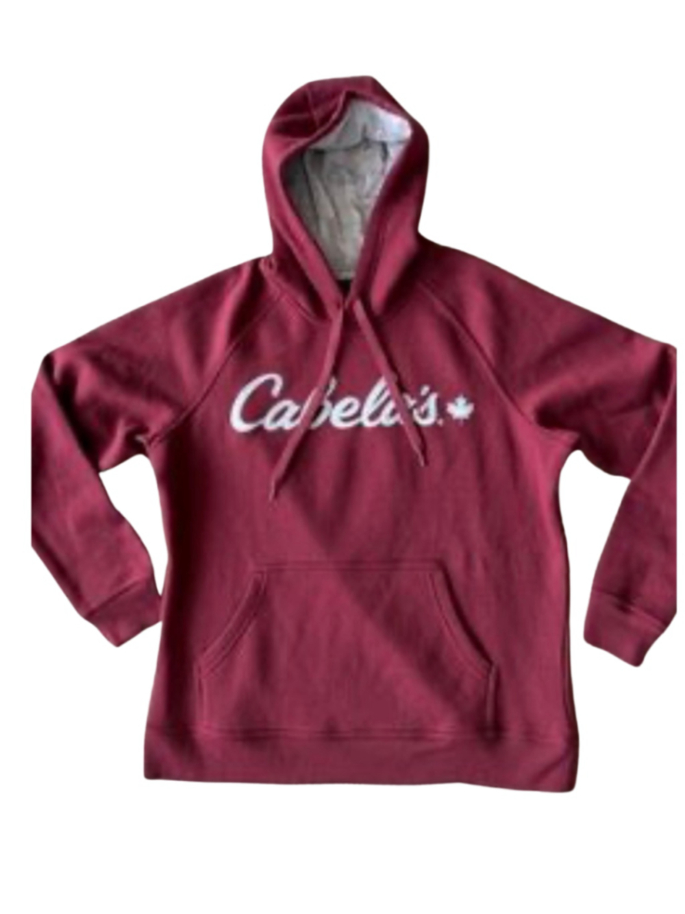 Cabela’s 2XL Burgundy Logo Pullover Hoodie Outdoor Casual Sweatshirt